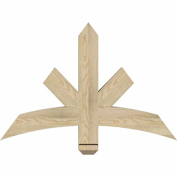 Ekena Millwork Alberta Rough Sawn Timber Gable Bracket, Douglas Fir, 36"W x 24"H x 4"D x 4"F, 16/12 Pitch GBW036X24X0404ALB00RDF - main